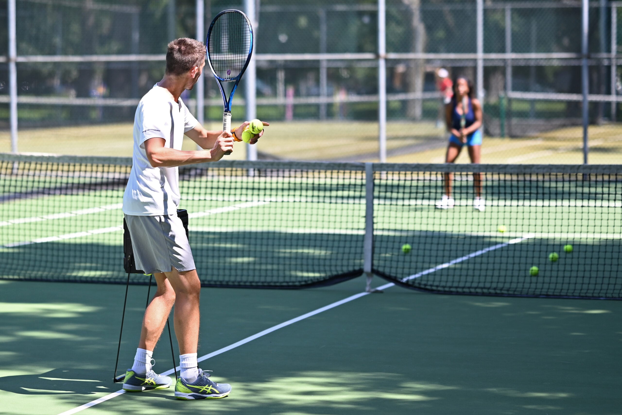 leçon privée au parc Lafontaine cours de tennis